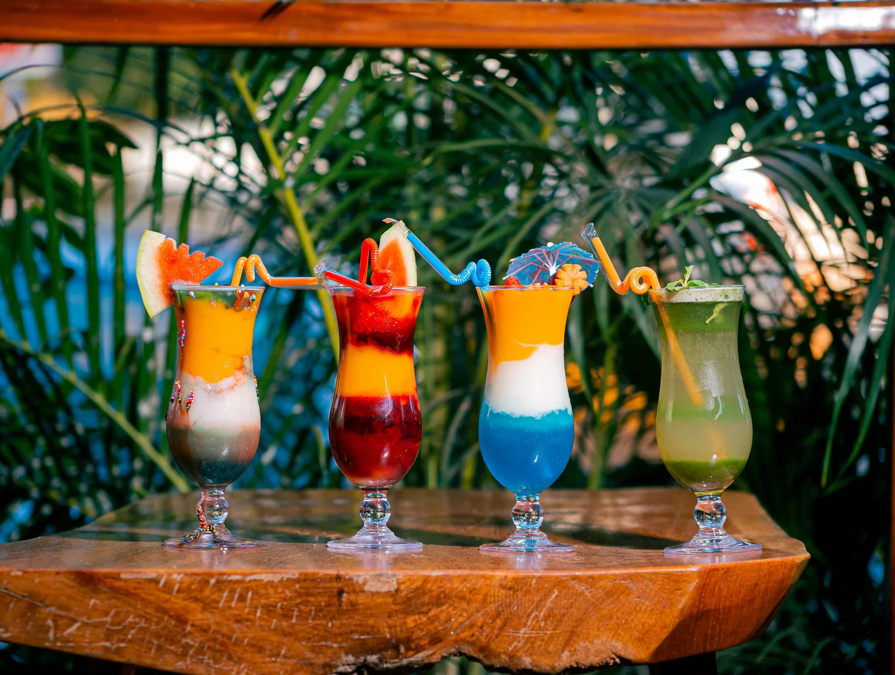 Colourful refreshment from our juice bar